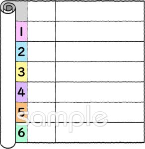 公民館・市役所・町村役場のための欠席者用 学習内容無料イラストお試しフリー素材(カット)