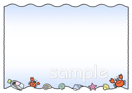 公民館・市役所・町村役場のための7月 メッセージカード無料イラストお試しフリー素材(カット)