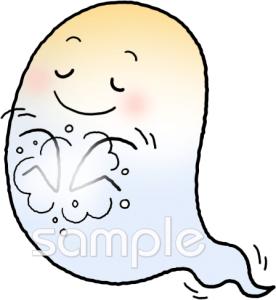 公民館・市役所・町村役場のための手洗い おばけ無料イラストお試しフリー素材(カット)