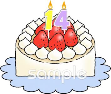 公民館・市役所・町村役場のためのケーキ ナンバーキャンドル無料イラストお試しフリー素材(カット)