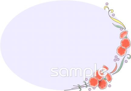 公民館・市役所・町村役場のための母の日 メッセージカード無料イラストお試しフリー素材(カット)