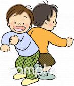 公民館・市役所・町村役場のためのおしくらまんじゅう無料イラストお試しフリー素材(カット)