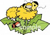 公民館・市役所・町村役場のためのちょうちょ たんぽぽ てんとう虫無料イラストお試しフリー素材(カット)