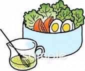 公民館・市役所・町村役場のための野菜サラダ無料イラストお試しフリー素材(カット)