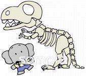 公民館・市役所・町村役場のための化石 恐竜無料イラストお試しフリー素材(カット)