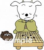 公民館・市役所・町村役場のための考える 棋士無料イラストお試しフリー素材(カット)