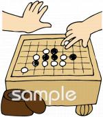 公民館・市役所・町村役場のための囲碁教室無料イラストお試しフリー素材(カット)