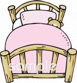 公民館・市役所・町村役場のためのベッド無料イラストお試しフリー素材(カット)