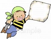 公民館・市役所・町村役場のための海賊無料イラストお試しフリー素材(カット)