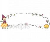 公民館・市役所・町村役場のためのキノコ こびと無料イラストお試しフリー素材(カット)