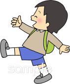 公民館・市役所・町村役場のための歩く無料イラストお試しフリー素材(カット)