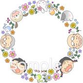 公民館・市役所・町村役場のための9月 フレーム無料イラストお試しフリー素材(カット)