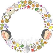 公民館・市役所・町村役場のための11月 フレーム無料イラストお試しフリー素材(カット)