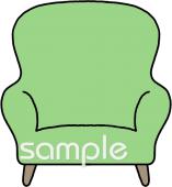 公民館・市役所・町村役場のための椅子無料イラストお試しフリー素材(カット)