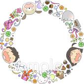 公民館・市役所・町村役場のための2月 フレーム無料イラストお試しフリー素材(カット)