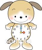 公民館・市役所・町村役場のための時計 三時無料イラストお試しフリー素材(カット)