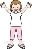 公民館・市役所・町村役場のための体操 女性無料イラストお試しフリー素材(カット)