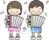 公民館・市役所・町村役場のためのアコーディオン 演奏する無料イラストお試しフリー素材(カット)