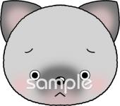 公民館・市役所・町村役場のための猫 お面無料イラストお試しフリー素材(カット)