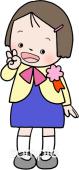 公民館・市役所・町村役場のための入学 女の子無料イラストお試しフリー素材(カット)