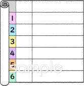 公民館・市役所・町村役場のための欠席者用 学習内容無料イラストお試しフリー素材(カット)