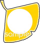 公民館・市役所・町村役場のためのイチョウ 文字枠無料イラストお試しフリー素材(カット)
