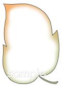 公民館・市役所・町村役場のための葉っぱ 枠無料イラストお試しフリー素材(カット)