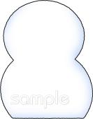 公民館・市役所・町村役場のための雪だるま 枠無料イラストお試しフリー素材(カット)