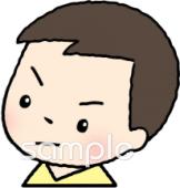 公民館・市役所・町村役場のための男の子 怒っている無料イラストお試しフリー素材(カット)