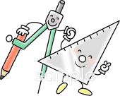 公民館・市役所・町村役場のための三角定規 コンパス無料イラストお試しフリー素材(カット)