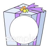 公民館・市役所・町村役場のためのプレゼント 文字枠無料イラストお試しフリー素材(カット)