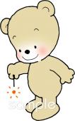 公民館・市役所・町村役場のための花火 クマ無料イラストお試しフリー素材(カット)