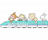 公民館・市役所・町村役場のための動物 電車無料イラストお試しフリー素材(カット)