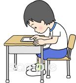 公民館・市役所・町村役場のための姿勢を正しく タブレット無料イラストお試しフリー素材(カット)