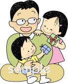 公民館・市役所・町村役場のための父の日無料イラストお試しフリー素材(カット)