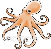 公民館・市役所・町村役場のためのタコ無料イラストお試しフリー素材(カット)